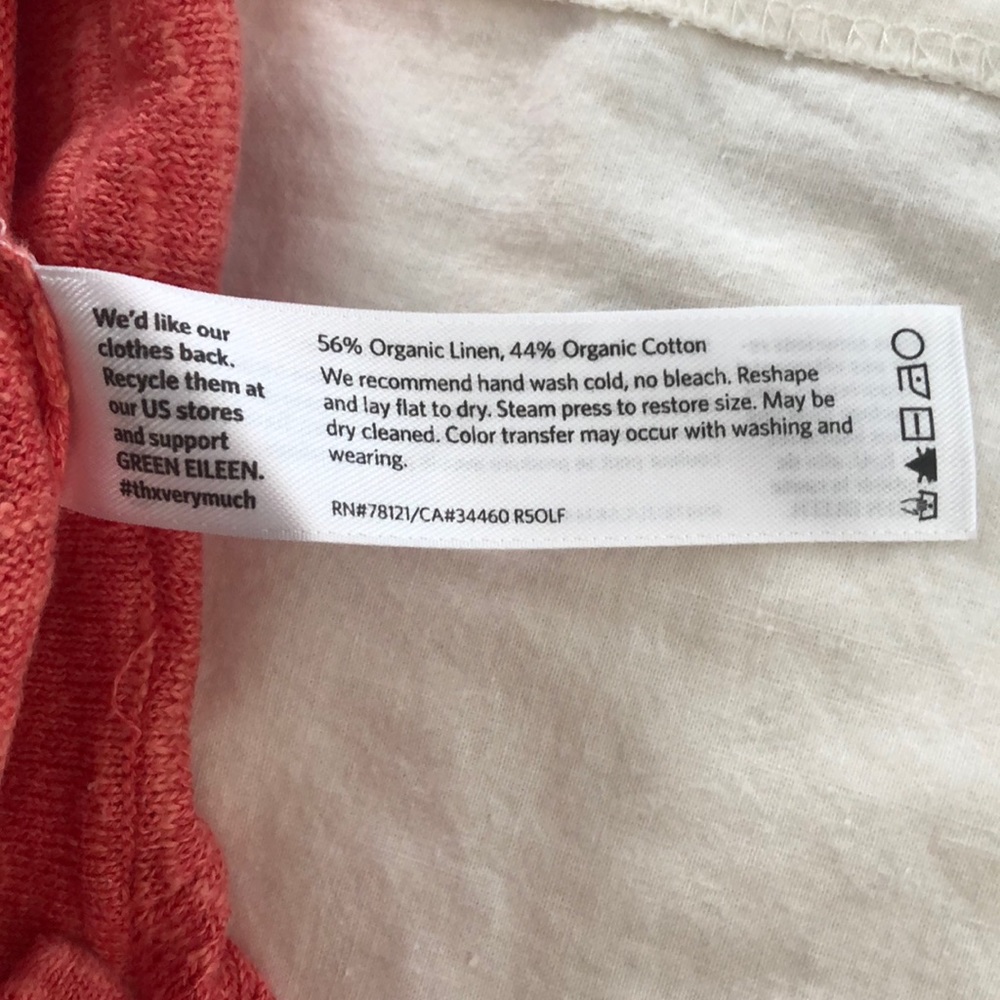 Eileen fisher cotton linen sweater long sleeve - Picture 7 of 9